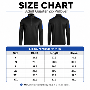 Pull d'entraînement personnalisé à col zippé en V, manches longues, avec empiècement bleu aux épaules, séchage rapide, polyester/coton, pour le sport - Product Image 2