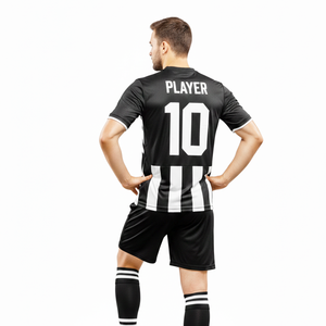 Ropa Deportiva, Uniforme de Fútbol Blanco y Negro, Uniforme de Fútbol de Poliéster de Alta Calidad de Secado Rápido sin Costuras a Precios de Fábrica - Product Image 4