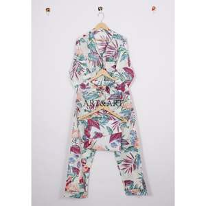 ชุดนอนอินเดียผ้าฝ้ายพิมพ์ลายบล็อก 100% ชุดเพื่อนเจ้าสาวผ้าฝ้ายพิมพ์ลายดอกไม้และเสื้อเชิ้ต ชุดนอนผ้าฝ้ายแท้ 100% ทำมือในอินเดีย - Product Image 5