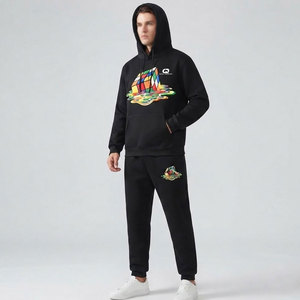 Conjunto Deportivo Transpirable de Invierno con Sudadera de Tela Suave y Pantalones de Corte Recto para Viajes y Actividades Diarias - Product Image 3