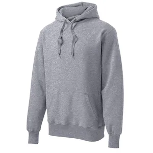 Men's Gray Hooded Sweatshirt Regular Fit Solid Colour Casual Fleece <b>Hoodie</b> With Front Pocket Autumn Wear 2027 - Product Image 1