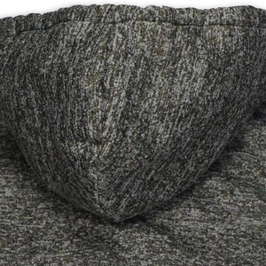 Sweat à capuche zippé en molleton de coton noir sur mesure pour homme, grande taille, pour vêtements d'hiver, motif uni - Product Image 5