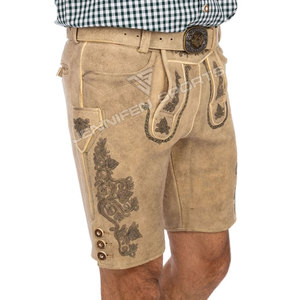 Traje de Lederhosen Alemán para Hombre, Pantalones Cortos de Cuero de Cabra Genuino, Disfraz para el Festival de la Cerveza Oktoberfest Bávaro - Product Image 2