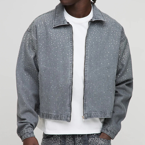 แจ็คเก็ตยีนส์สั่งทำ OEM แจ็คเก็ตปักลาย แจ็คเก็ตยีนส์สีน้ำเงิน แจ็คเก็ตสไตล์สตรีท สำหรับแบรนด์บูติกในสหรัฐอเมริกา - Product Image 6