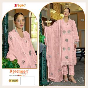 Kota dupatta ผ้าคอตตอนแท้ปักลายสำหรับงานปาร์ตี้คาเมซจากปากีสถาน shalwar kameez - Product Image 4
