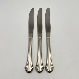 Juego de Cuchillos de Cena de Acero Inoxidable Plateado de Alta Resistencia, Cuchillos de Mesa con Mango Moderno para Hotel, Boda, Restaurante - Product Image 3