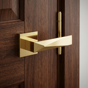 Juego de Manijas de Puerta de Latón de Lujo con Cerradura de Embutir |   Manijas de Puerta de Palanca Premium para el Hogar y la Oficina, Herrajes Decorativos Modernos para Puertas - Product Image 3