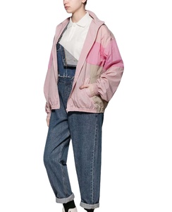Veste coupe-vent en nylon pour femme, grande taille, 100 % polyester, respirante, avec fermeture éclair, imperméable - Product Image 3