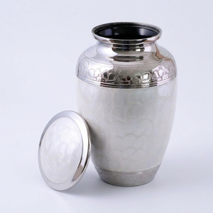 Premium Engraved Pewter <b>Memorial</b> Urn Adult Funeral <b>Vases</b> For Ashes Decorative Aluminum Silver Oak Cremation Urns Wholesale - Product Image 4