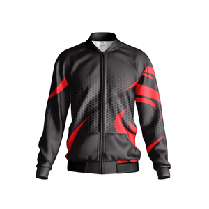Veste de sport en gros, ensemble de survêtement personnalisé noir, color block, séchage rapide, respirant, vêtements de sport, veste à manches longues et pantalon - Product Image 2