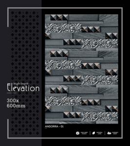 Azulejo de Pared de Porcelana de Alta Profundidad Contemporáneo, 300x600mm, 30x60cm, 12x24, Mate, Decorativo, Texturizado, Cerámico, para Interiores - Product Image 3