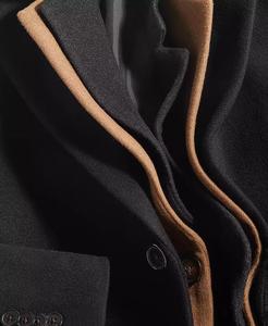 คลาสสิกของผู้ชาย-พอดีกับเสื้อคลุมที่เป็นของแข็ง | KCR - Product Image 2