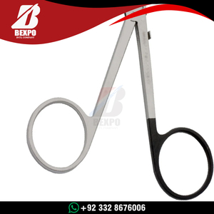 Pinza Quirúrgica Manual Tipo Cocodrilo de 70 mm, Acero Inoxidable, Extra Fina, Serrada, Angulada hacia Arriba, Acabado Negro - Product Image 4