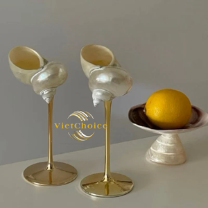 Verre à champagne Vietchoice, coupe à cocktail de luxe faite à la main avec tige en coquillage naturel pour restaurants, centres de villégiature, hôtels, fêtes et expositions - Product Image 6