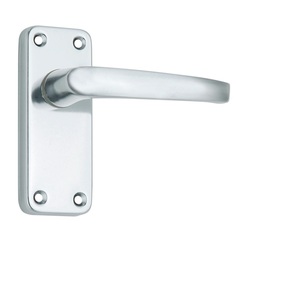 Poignée de porte à levier rectangulaire en acier inoxydable de style industriel moderne pour les portes intérieures/extérieures de cuisine, chambre, salle de bain et salon - Product Image 1