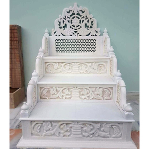 Minbar de Mezquita Tallado a Mano en Mármol Blanco Tradicional de HAYAT INDUSTRIES, Duradero y Anticorrosivo - Product Image 1