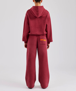 Premium Quality 100% Cotton Solid Lace Winter Embroidered Oversized Tracksuit <b>Set</b> <b>Plus</b> <b>Size</b> Hoodie <b>Joggers</b> Wholesale OEM <b>Size</b> - Product Image 5