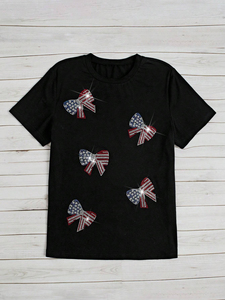 Camisetas de Cuello Redondo para Mujer, de Algodón, Invierno, con Pedrería, Impresión Personalizada, Fabricantes OEM, Ecológicas, de Secado Rápido, Venta al Por Mayor, Alta Calidad - Product Image 4