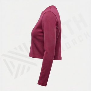 Camisetas Cortas para Mujer, Estilo Holgado, Ropa Urbana, Manga Larga, Personalizadas, 100% Algodón Premium, Prendas Casuales a la Moda - Product Image 3