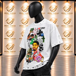 Wholesale Customize Men's Screen Printing <b>T</b> <b>Shirt</b> Men Oversized Heavyweight Cotton Streetwear Printed Boxy Fit Tees - Product Image 3