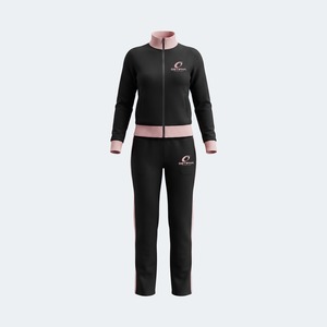 Ensemble de survêtement pour femme en coton 100% respirant, anti-bactérien, à séchage rapide, imprimé, couleurs unies, décontracté, hiver, grande taille, vente chaude - Product Image 4