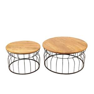 Contemporary Luxury Metal Nesting Tables Set with Durable Matte Powder Coating - Product Image 2
