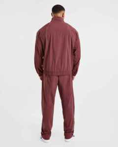 Chaqueta Deportiva X Sports City para Hombre, Color Borgoña, Cuello Alto con Cierre, Manga Larga, Color Sólido, Casual, Transpirable, 2 en 1, Peso Medio - Product Image 5
