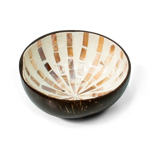 Cuencos de Coco con Incrustaciones de Madreperla, Diseño Bohemio, para Servir Alimentos, Regalos, Artesanía Vietnamita - Product Image 2