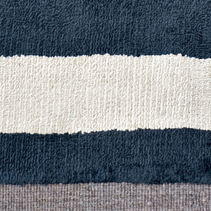 DECORDEC Charcoal <b>Grey</b> Ivory Beige Wool Striped <b>Rug</b> Non-Slip Eco-Friendly Contemporary Horizontal Band Area Carpet for <b>Living</b> - Product Image 4