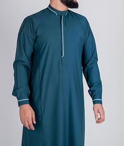 Thobe islamique anti-rides pour homme, tissu facile d'entretien, toucher doux, thobe islamique de qualité supérieure pour la mosquée - Product Image 3
