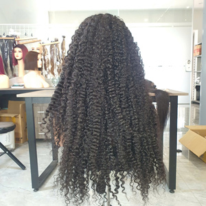 Peluca de Cabello Humano Virgen Natural Rizado Birmano HD con Encaje Frontal Completo Transparente para Mujeres Negras - Product Image 2