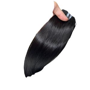 Extensions de cheveux humains lisses, vente en gros, Extensions de cheveux humains, bruts, non traités, vietnamien, Super cheveux vierges à Double dessin - Product Image 3