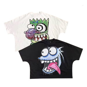 เสื้อยืดสตรีทแวร์คุณภาพดีที่สุดใหม่ 100% ผ้าฝ้าย ทรงปกติ คอกลม เสื้อยืดลำลองผู้ชาย พิมพ์ลาย DTF ราคาถูกมาก - Product Image 5