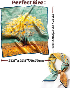 New Design Floral 90*90cm Square Silk Scarves Feeling Bandana <b>Head</b> for Women Scarves For Events Silk <b>Wrap</b> Scarves - Product Image 3
