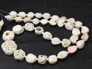 Coral Blanco Natural Pulido en Bruto, Piedra Suelta, Hilo de 16 Pulgadas, 7-15MM, Certificado por Terceros para Fabricación de Joyas, Nueva Llegada - Product Image 2