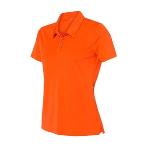 Polo de Mujer de Alta Calidad, Personalizado, Liso, Transpirable, Cómodo, Estilo Urbano, Manga Corta, Color Naranja - Product Image 3