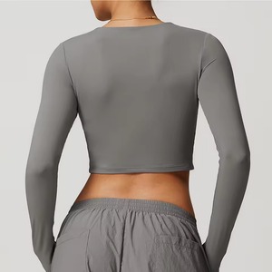 Débardeur de sport côtelé sans couture pour femme, sexy, pour le yoga et l'entraînement, vente en gros personnalisée - Product Image 5