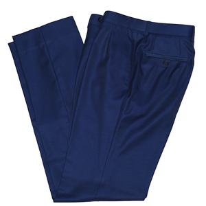 Pantalones de Lana 100% para Hombre, Hechos a Medida, Cómodos, con Ajustadores Laterales, Pliegue Único, Cierre de Cremallera Frontal, Tallas Grandes, Logotipo Personalizado, Estilo Napolitano - Product Image 3