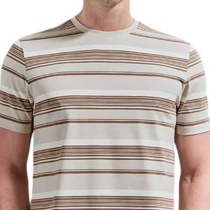 T-shirt personnalisé Nova à rayures pour homme, col rond, manches courtes, en coton, vêtements décontractés, fabricant et fournisseur en gros - Product Image 3