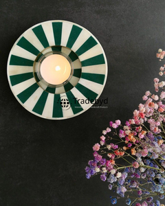 Porte-bougie de luxe en os incrusté, décoration artisanale haut de gamme par Tradebyd - Product Image 2