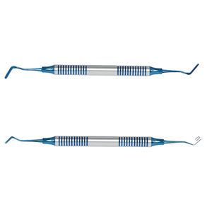 Raspador Dental Manual con Empuñadura Moleteada, Acero Inoxidable Azul, Instrumento Quirúrgico Clase I, Shuja Surgico - Product Image 3