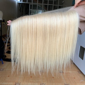 Cheveux humains vietnamiens bruts Frontal 13x4 13x6 HD Transparent pour dentelle Texture personnalisée Non-Remy Blond Vente en gros directe d'usine - Product Image 1