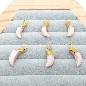 Natural Pink <b>Opal</b> Crescent <b>Pendant</b> Half Moon Electroplated Charms Single Bail Faceted Jewelry Gift for Women and Children - Product Image 3