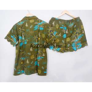 Hermoso y Moderno Conjunto de Pijama de Algodón 100% Hecho a Mano en India, Estampado Digital Floral, Suave, Romántico, Lujoso, Vintage - Product Image 6