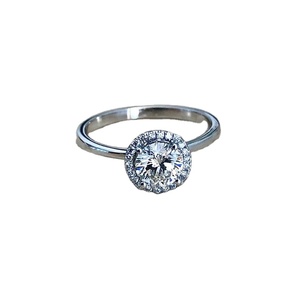 D สีรอบตัด Lab ปลูกเพชรแหวนหมั้น VVS ความชัดเจนที่สวยงาม 925 แหวนเงินสเตอร์ลิงสําหรับผู้หญิงของขวัญสําหรับเธอ - Product Image 1