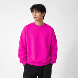 Wholesale custom heavyweight fleece <b>crewneck</b> with boxy sweatshirt and custom apparel for US brands - Product Image 6