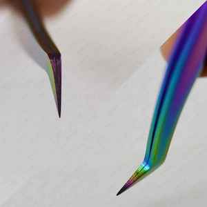 Volume Lash Tweezers / Russian Eyelash Extension Tweezers in Plasma <b>Rainbow</b> Color Wholesale High Quality Lash Volume Tweezers - Product Image 4