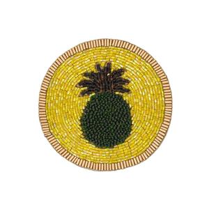 Posavasos de cuentas de semillas de colores con logotipo de diseño personalizado posavasos de cuentas hechos a mano con estilo para juegos de regalo de boda bordado costura - Product Image 5