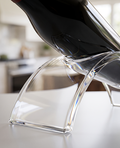 Modern Metal Single Wine Bottle Holder Polished Finish Leaning <b>Shelf</b> for Home Decor <b>Desktop</b> Display - Product Image 4