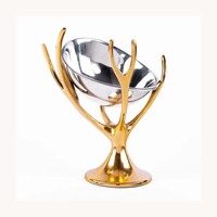 Bol de service décoratif en métal, élégant et personnalisé, nouvelle arrivée, pour la présentation des aliments, bol moderne pour dattes et desserts